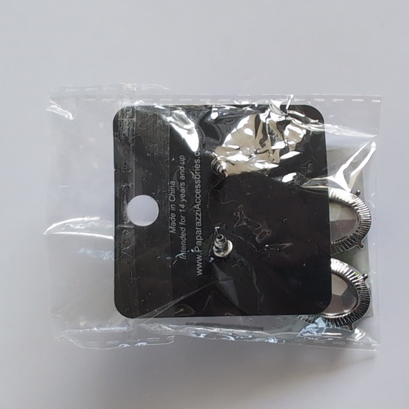 Paparazzi Extra Envious Green and Blue in Silver Earrings - Picture 6 of 7